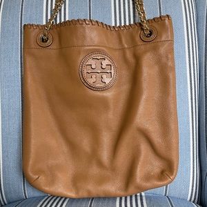 Tory Burch Marion Pebbeled Leather Shoulder Bag